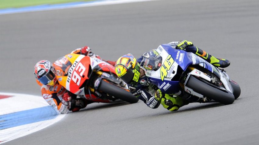 Valentino Rossi dan Marc Marquez. Copyright: Â© Internet